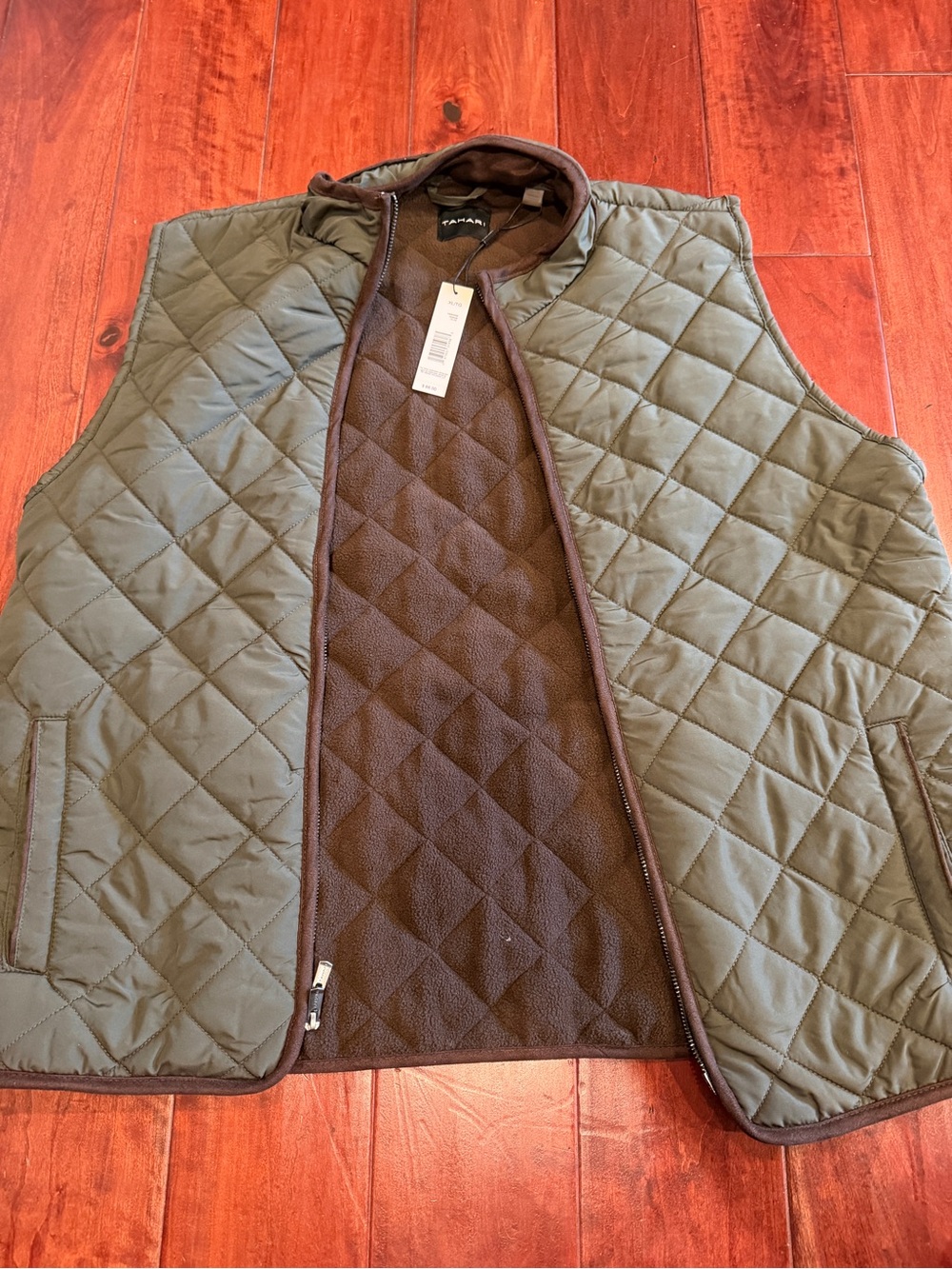 Olive Green Men’s Quilted Puffer Jacket
